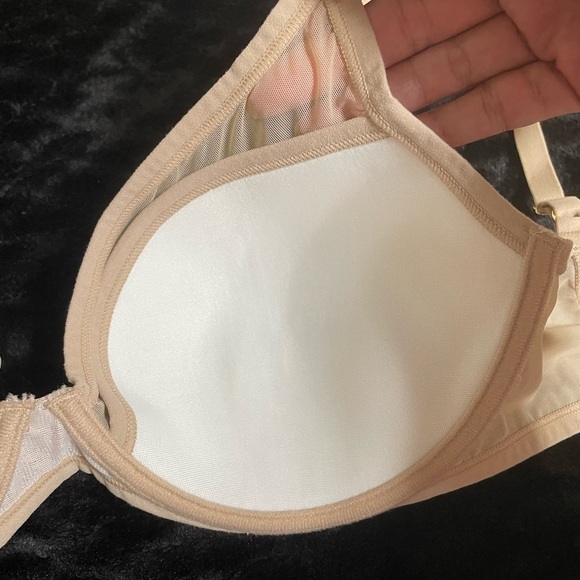Natori 32DD BRA Tan Highlight Contour Winkle-free Pads Cafe Mesh Stretch 721267 - Picture 8 of 9